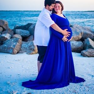 Off Shoulders Half Circle Gown Photo Props Dress